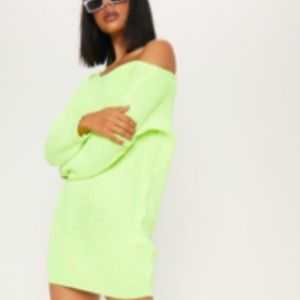 Neon Sweater Dress From Pretty Little Thing